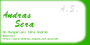 andras sera business card