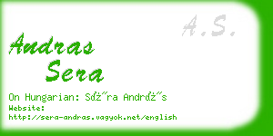 andras sera business card